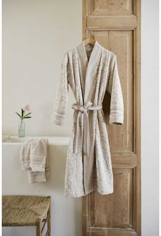 Chalatas Pip Studio Jasmin Jacquard Sand Chalato dydis - M