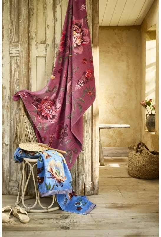 Pip Studio Paplūdimio rankšluostis Secret Garden Mėlyna Rankšluosčio dydis - 100x180 cm