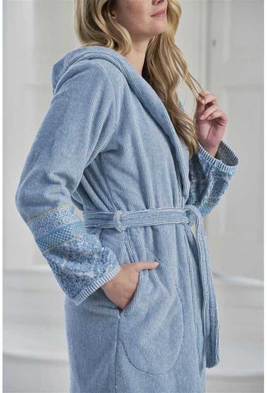 Pip Studio Chalatas Soft Zeillinge Mėlyna Pilkas Chalato dydis - M