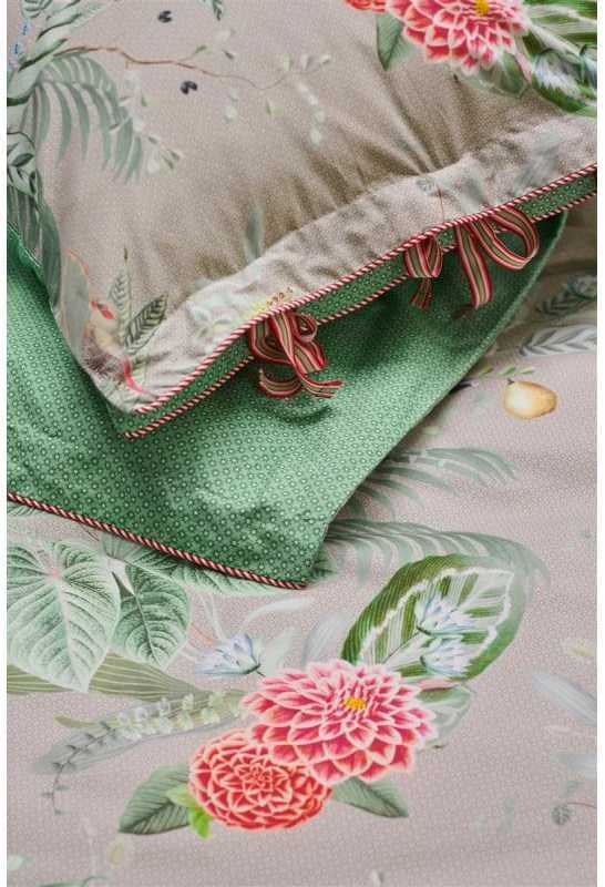 Pip Studio Floris Khaki patalynės komplektas Pagalvės matmenys - 50x70 cm, Antklodės matmenys - 200x220 cm
