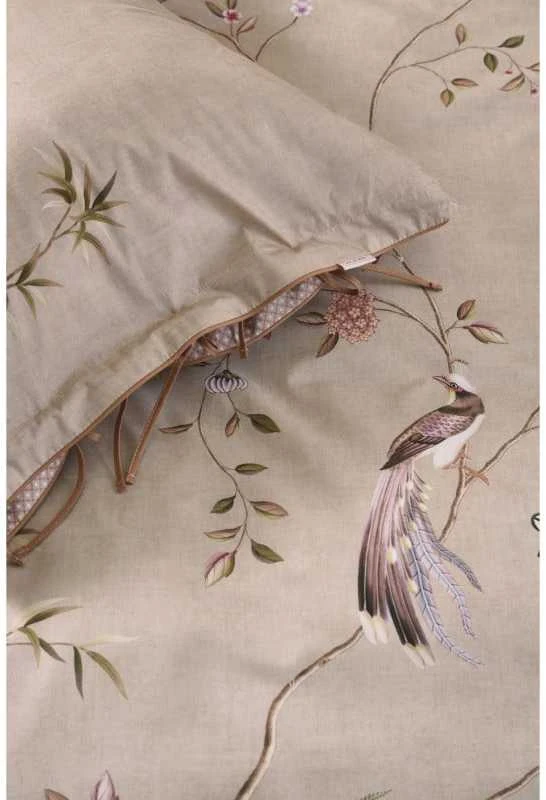 Pip Studio Pagalvės užvalkalas Bamboo Blossom Khaki Pagalvės matmenys - 50x70 cm
