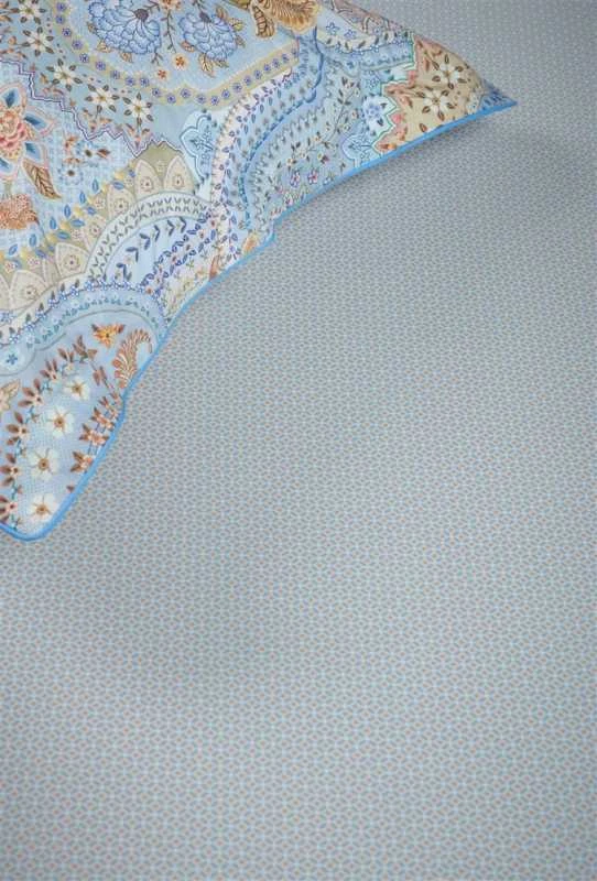 Pip Studio Paklodė su guma Cross Stich Pilkas Mėlyna Čiužinio dydis - 100x200 cm