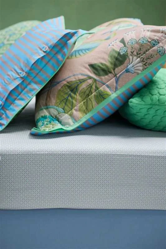 Pip Studio Paklodė su guma Cross Stich Pilkas Mėlyna Čiužinio dydis - 100x200 cm