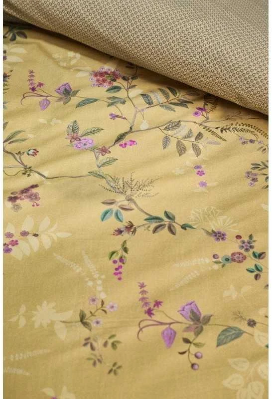 Pip Studio Perkelio patalynės komplektas Bodhi Flower Geltona Pagalvės matmenys - 50x70 cm, Antklodės matmenys - 200x220 cm