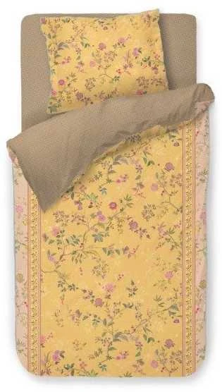 Pip Studio Perkelio patalynės komplektas Bodhi Flower Geltona Pagalvės matmenys - 50x70 cm, Antklodės matmenys - 200x220 cm