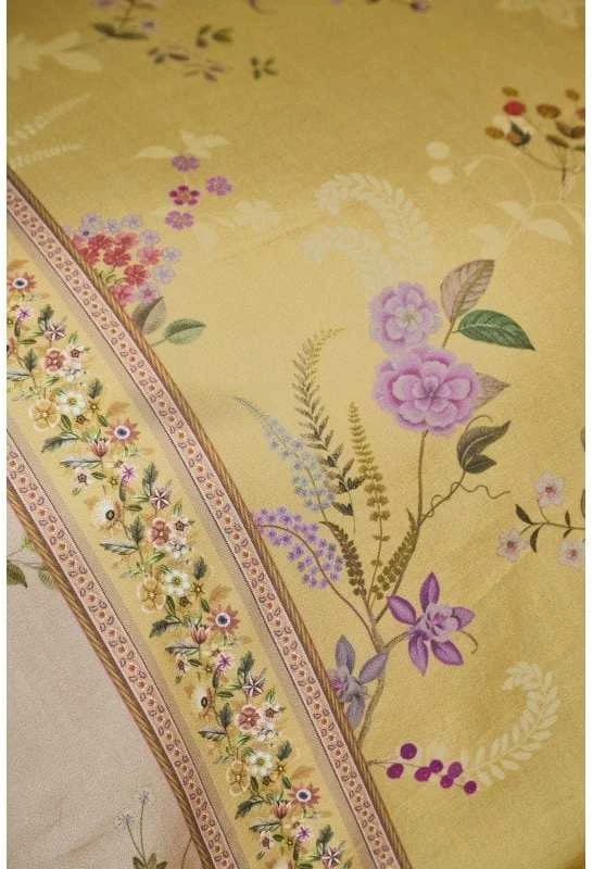 Pip Studio Perkelio patalynės komplektas Bodhi Flower Geltona Pagalvės matmenys - 50x70 cm, Antklodės matmenys - 200x220 cm