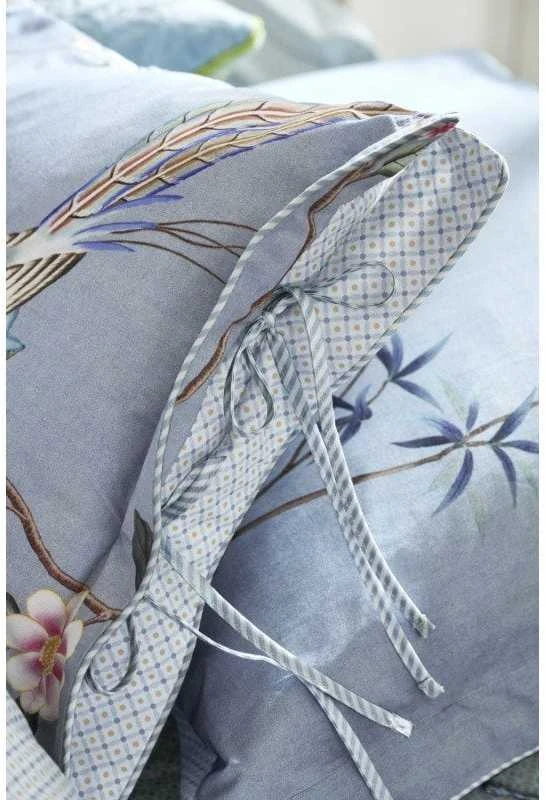Pip Studio Perkelio patalynės komplektas Bamboo Blossom Light Mėlyna Pagalvės matmenys - 50x70 cm, Antklodės matmenys - 200x220 cm
