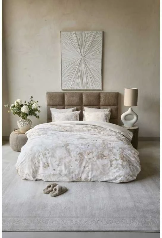 Riviera Maison Medvilnės patalynės komplektas Bella Natural Pagalvės matmenys - 50x70 cm, Antklodės matmenys - 140x200 cm