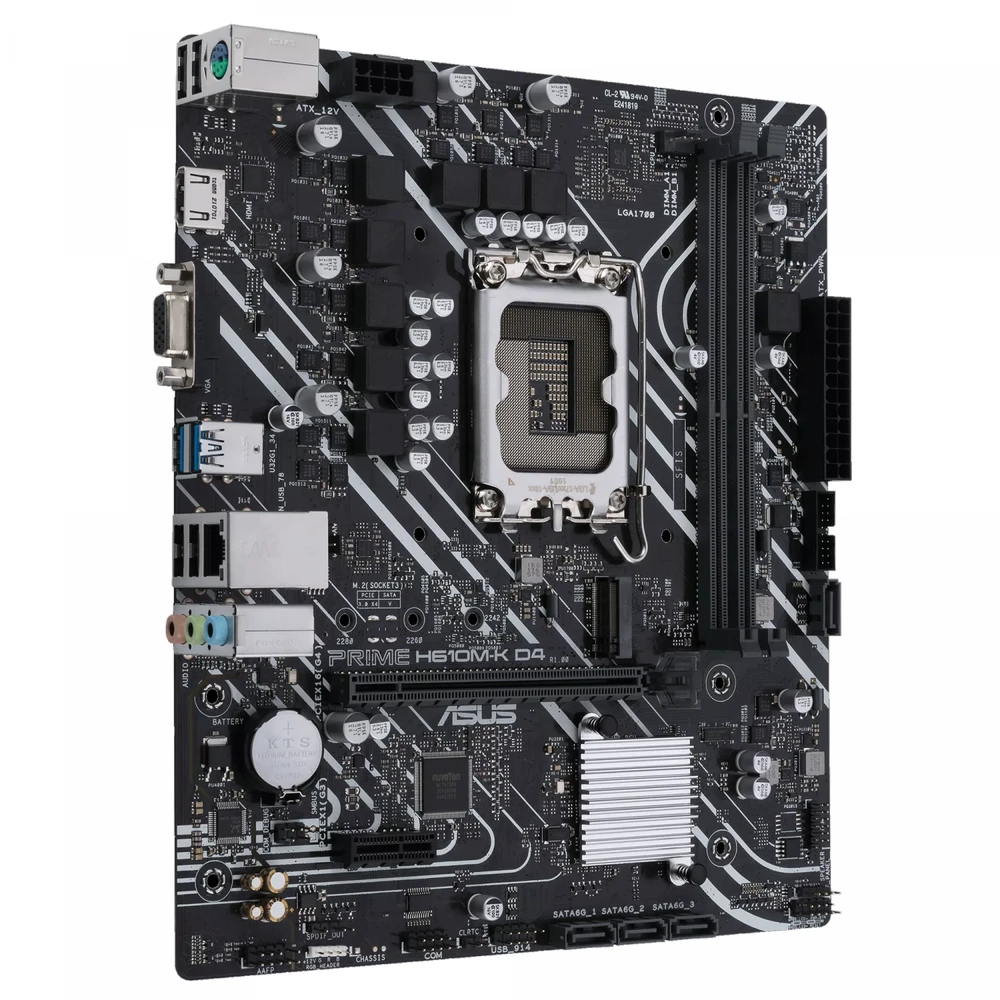 Pagrindinė plokštė Asus | PRIME H610M-R D4-SI | Procesorių šeima Intel | Procesoriaus lizdas LGA1700 | DDR4 DIMM | Atminties lizdai 2 | Palaikomos standžiojo disko sąsajos SATA, M.2 | SATA jungčių skaičius 4 | Lustų rinkinys Intel H610 | Mic-ATX
