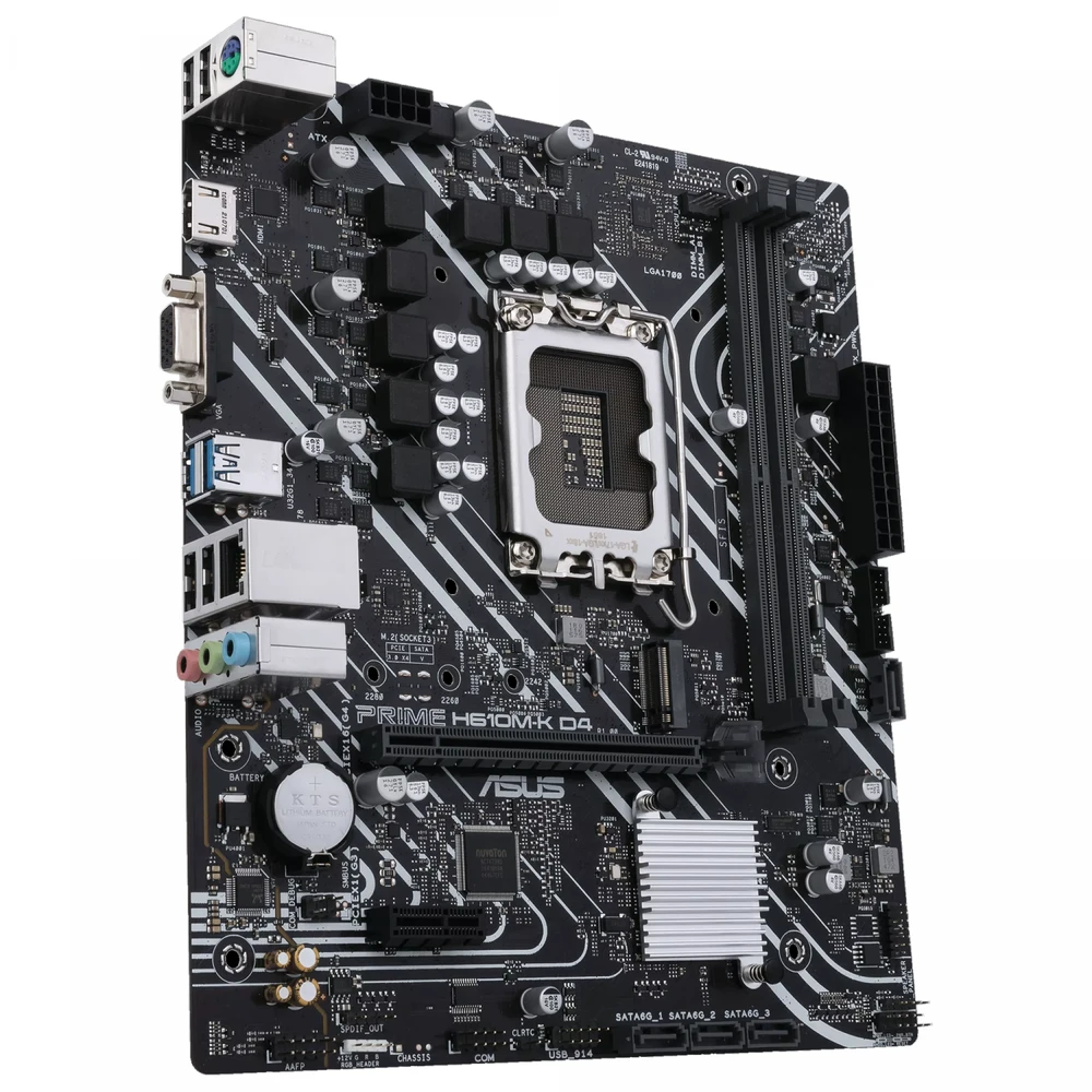 Pagrindinė plokštė Asus | PRIME H610M-R D4-SI | Procesorių šeima Intel | Procesoriaus lizdas LGA1700 | DDR4 DIMM | Atminties lizdai 2 | Palaikomos standžiojo disko sąsajos SATA, M.2 | SATA jungčių skaičius 4 | Lustų rinkinys Intel H610 | Mic-ATX