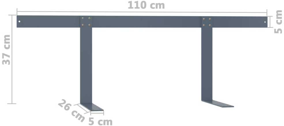 Atlošas sofai iš palečių, šviesiai pilka, 110cm, geležis