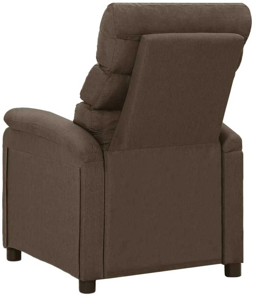 Atlošiamas masažinis krėslas, rudos spalvos, audinys