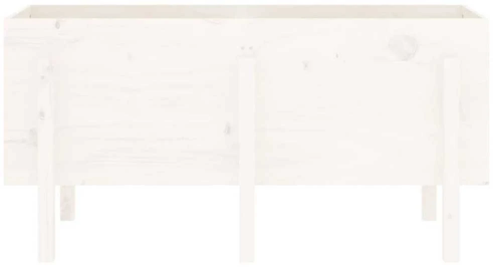 Aukštas sodo lovelis, baltas, 121x50x57cm, pušies masyvas