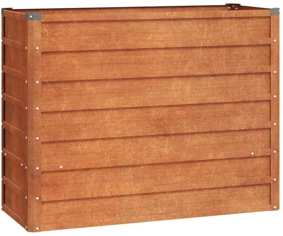 Aukštas sodo lovelis, rūdžių, 100x40x77cm, Corten plienas