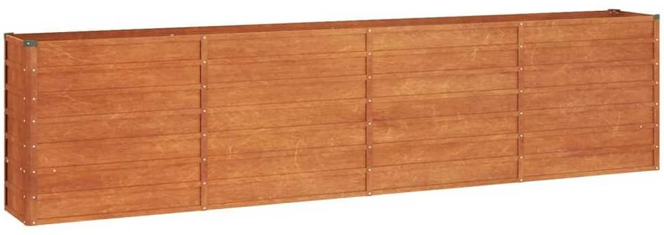 Aukštas sodo lovelis, rūdžių, 320x40x77cm, Corten plienas