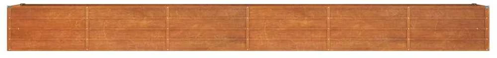 Aukštas sodo lovelis, rūdžių, 480x80x45cm, Corten plienas