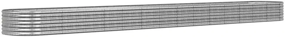 Aukštas sodo lovelis, sidabrinis, 620x80x36cm, plienas