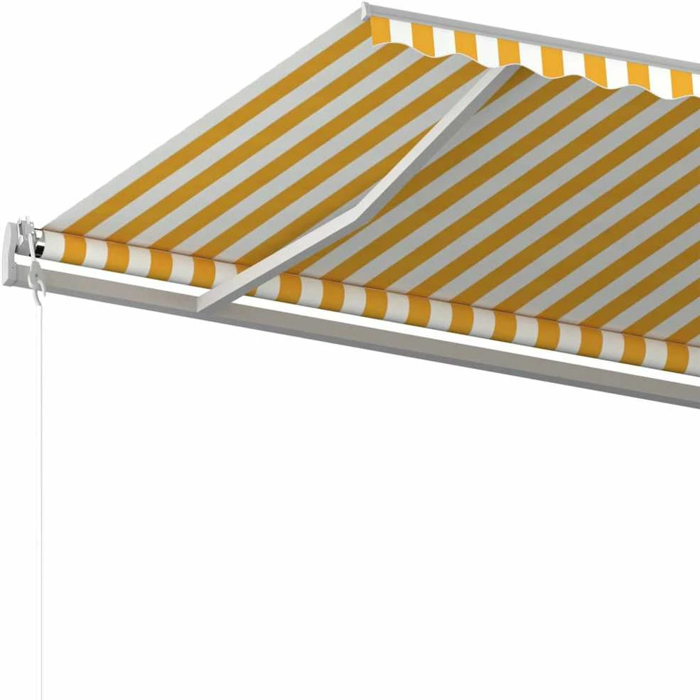 Automatinė ištraukiama markizė, geltona ir balta, 500x300cm