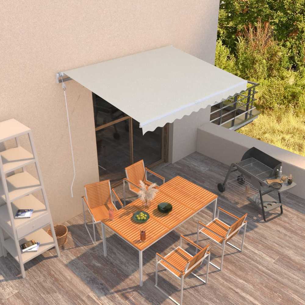 Automatinė ištraukiama markizė, kreminės spalvos, 350x250cm