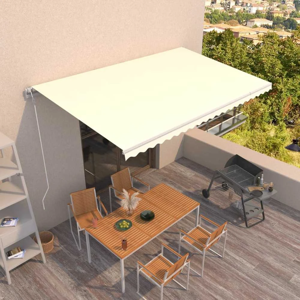 Automatinė ištraukiama markizė, kreminės spalvos, 500x300cm
