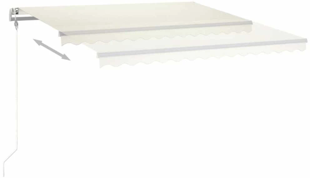 Automatinė markizė su LED/vėjo jutikliu, kreminė, 450x300cm
