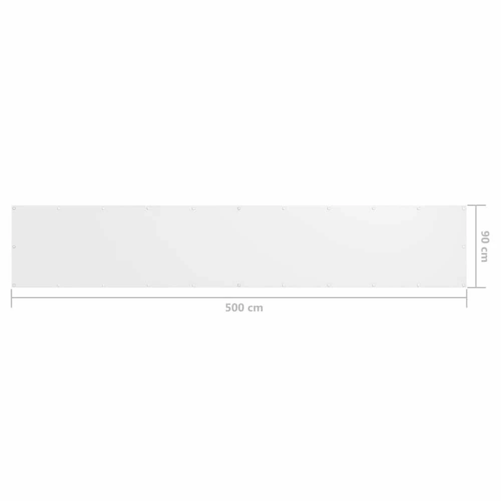 Balkono pertvara, baltos spalvos, 90x500cm, oksfordo audinys