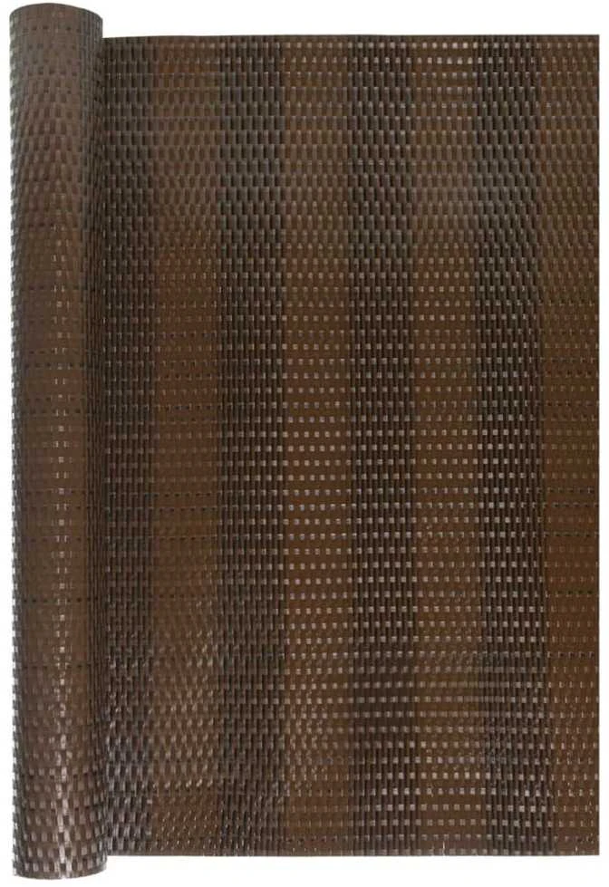 Balkono pertvara, rudos/juodos spalvos, 500x100cm, poliratanas