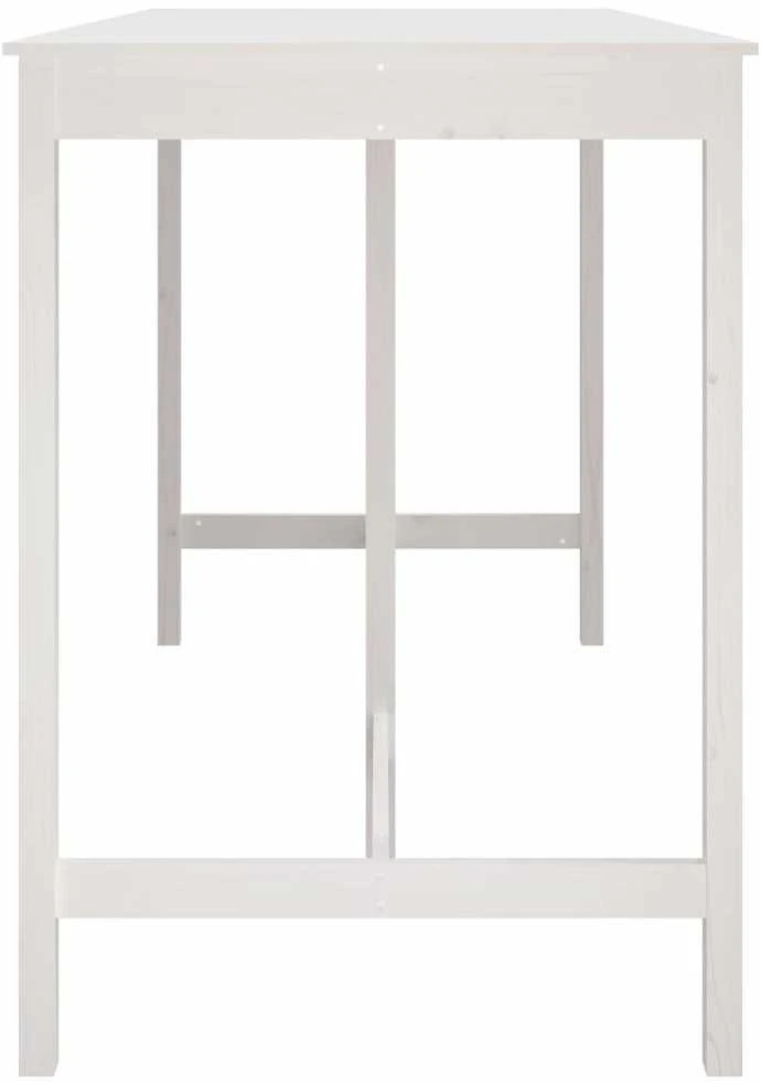 Baro stalas, baltas, 180x80x110cm, pušies medienos masyvas