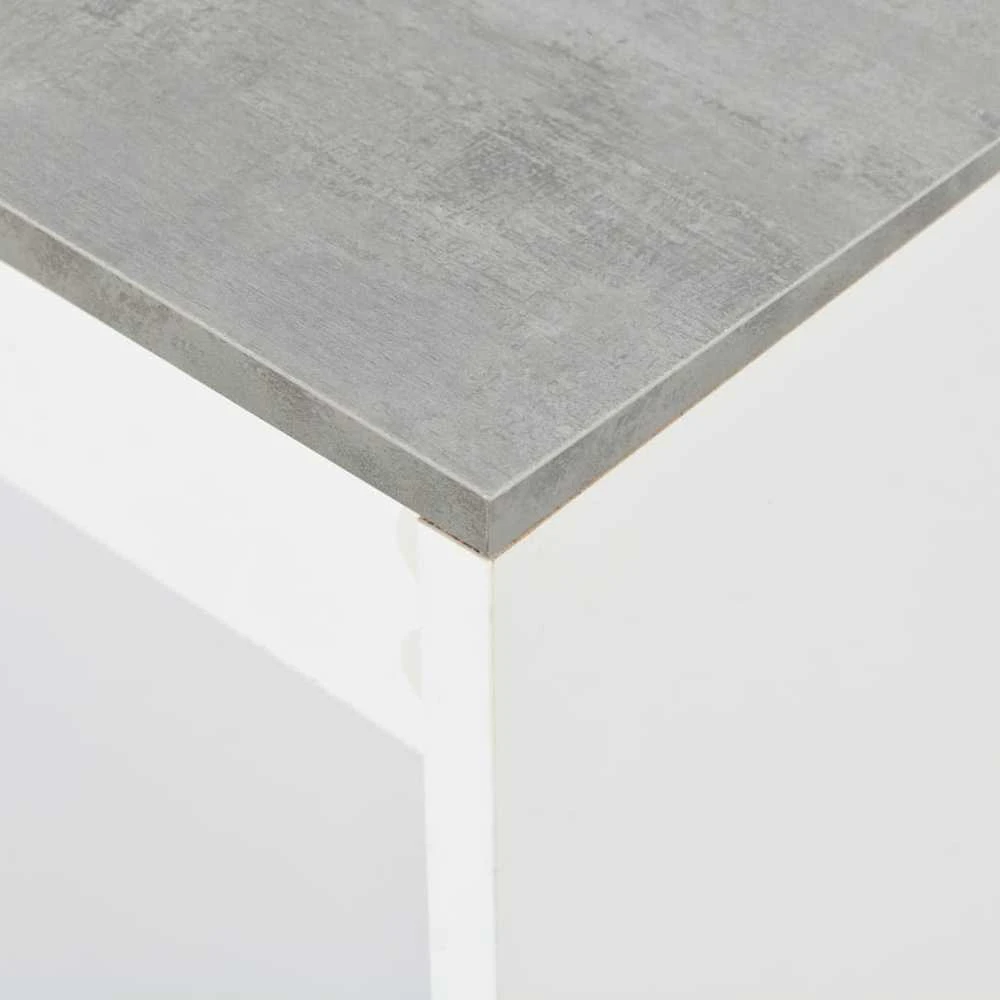 Baro stalas su lentyna, baltas, 110x50x103cm