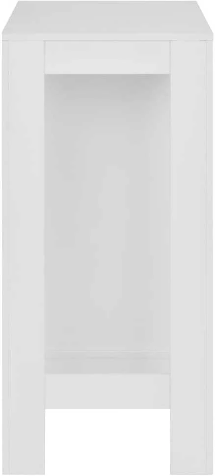 Baro stalas su lentyna, baltas, 110x50x103cm
