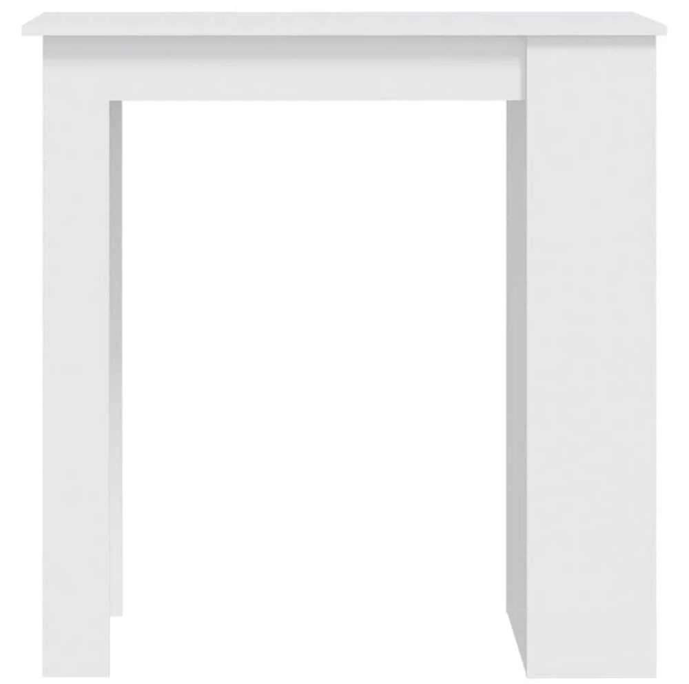 Baro stalas su lentyna, baltas, 102x50x103,5cm, mediena