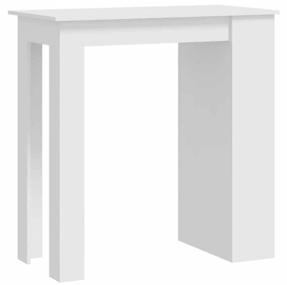 Baro stalas su lentyna, baltas, 102x50x103,5cm, mediena