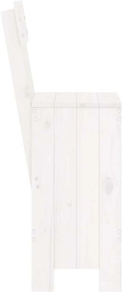 Baro taburetės, 2vnt., baltos, 40x48,5x115,5cm, pušies masyvas