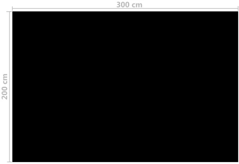 Baseino uždangalas, juodos spalvos, 300x200cm, PE