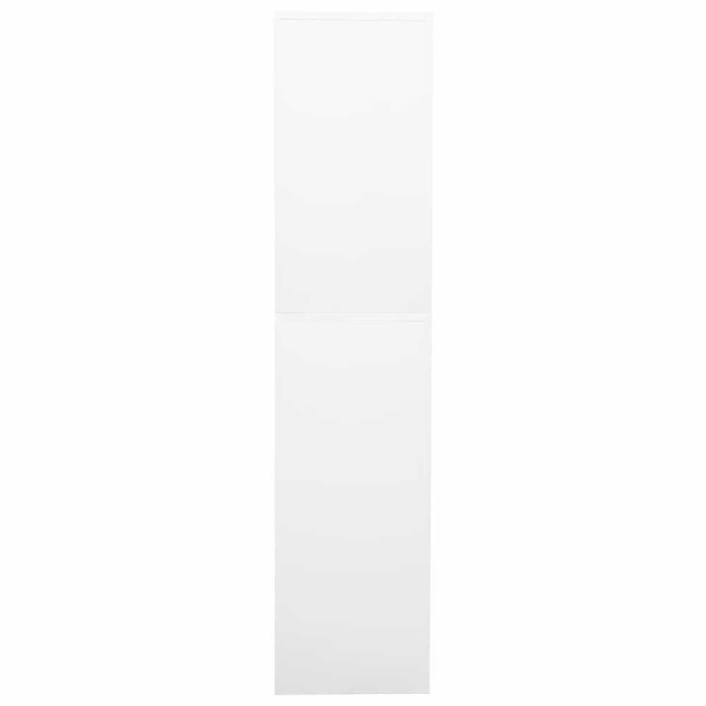 Biuro spintelė, balta, 90x40x180cm, plienas/grūdintas stiklas
