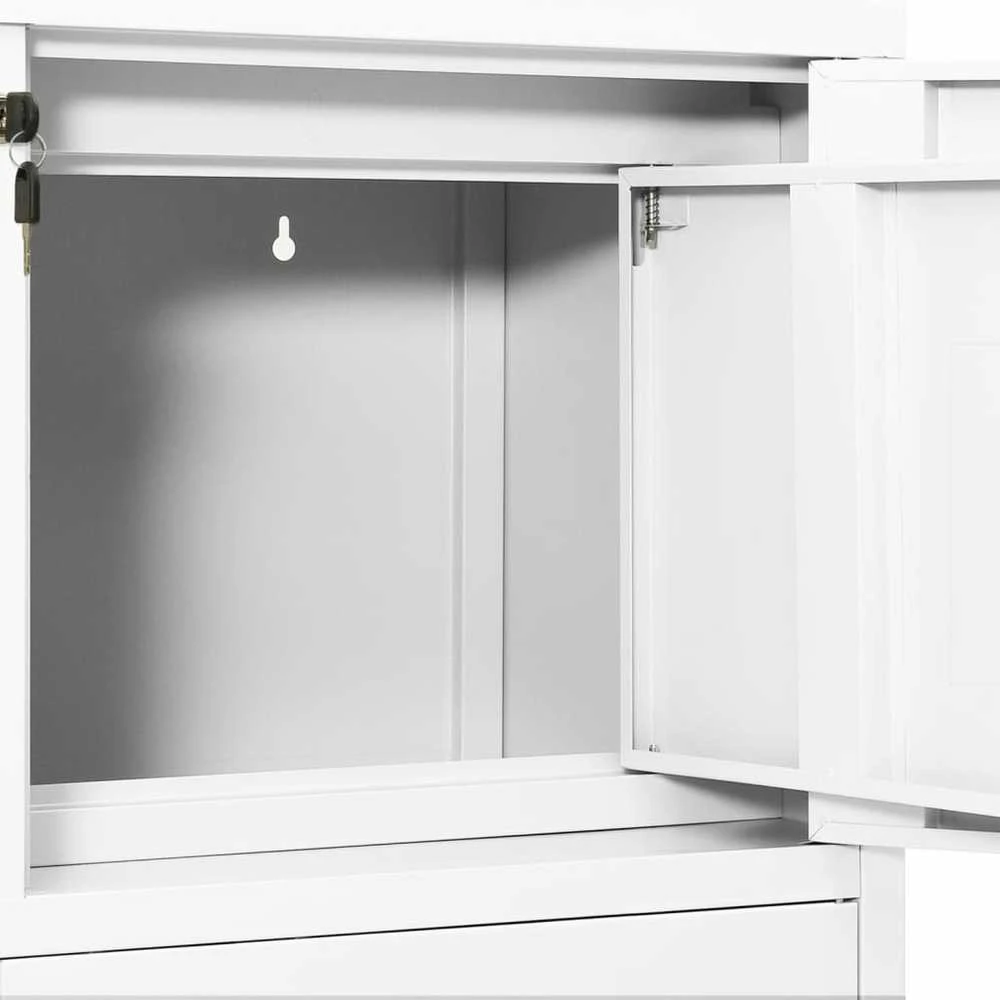 Biuro spintelė, baltos spalvos, 90x40x102cm, plienas