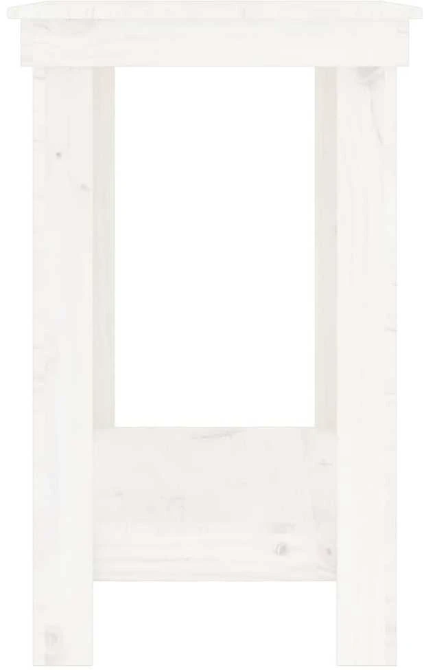 Darbastalis, baltas, 110x50x80cm, pušies medienos masyvas