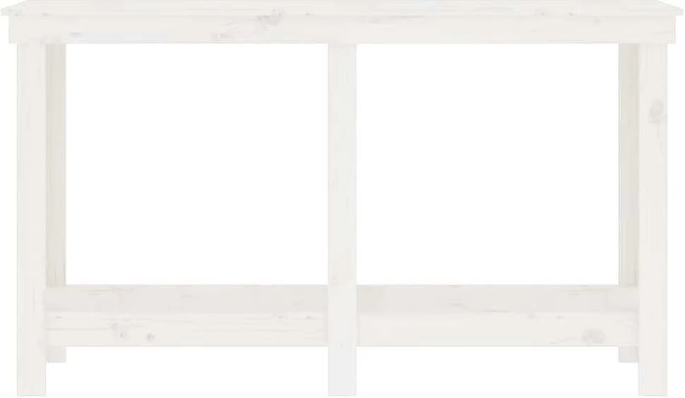 Darbastalis, baltas, 140x50x80cm, pušies medienos masyvas