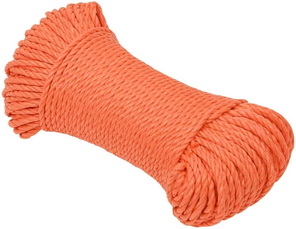 Darbo virvė, oranžinės spalvos, 6mm, 100m, polipropilenas