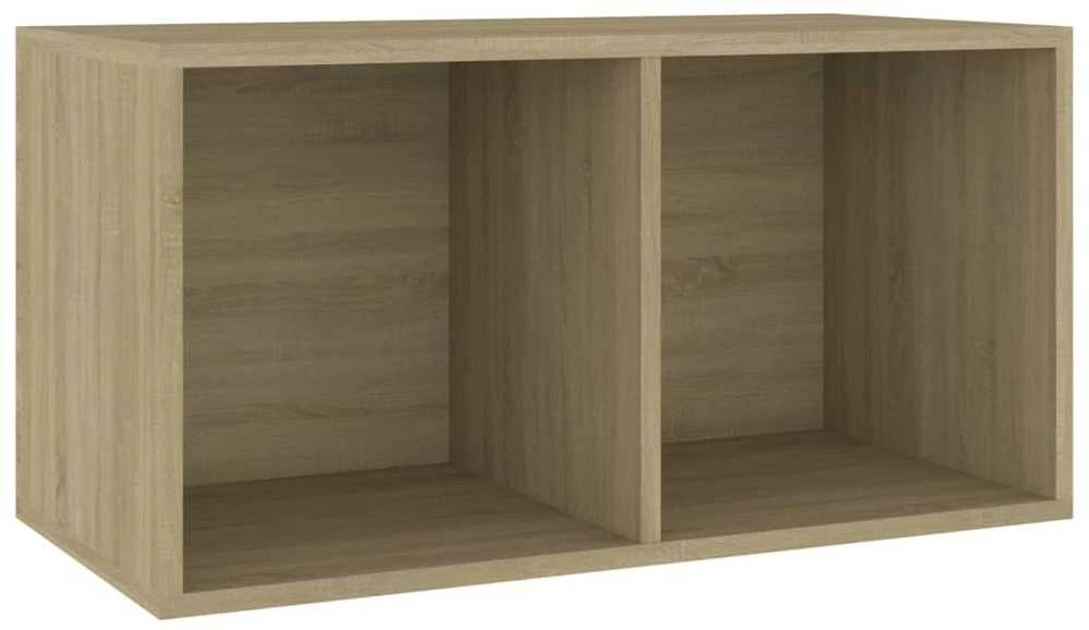 Dėžė vinilinėms plokštelėms, ąžuolo, 71x34x36cm, mediena