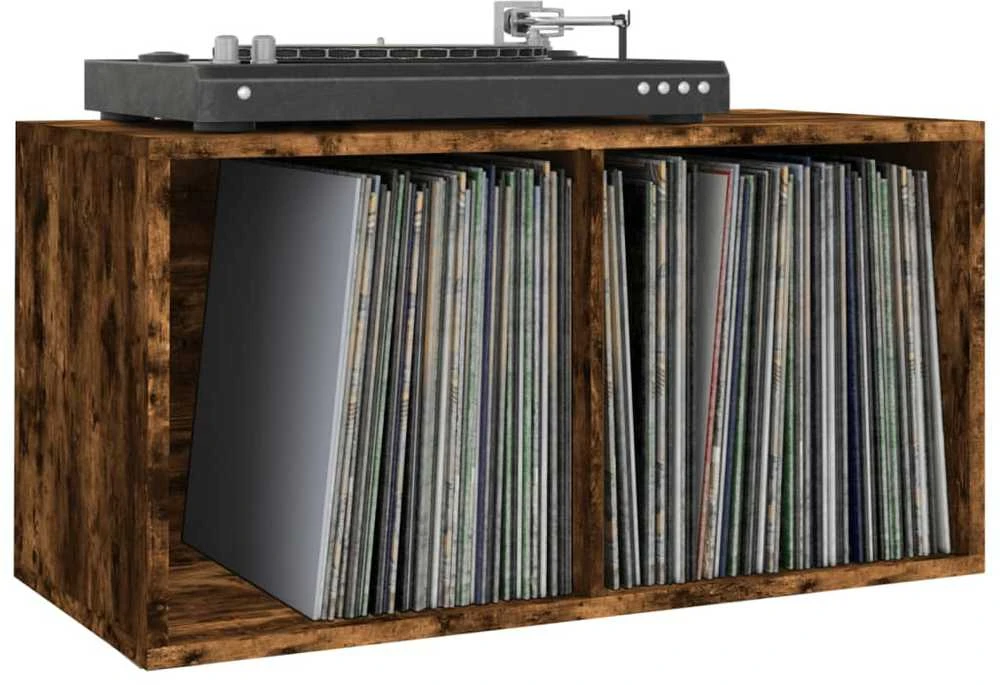 Dėžė vinilinėms plokštelėms, ąžuolo, 71x34x36cm, mediena