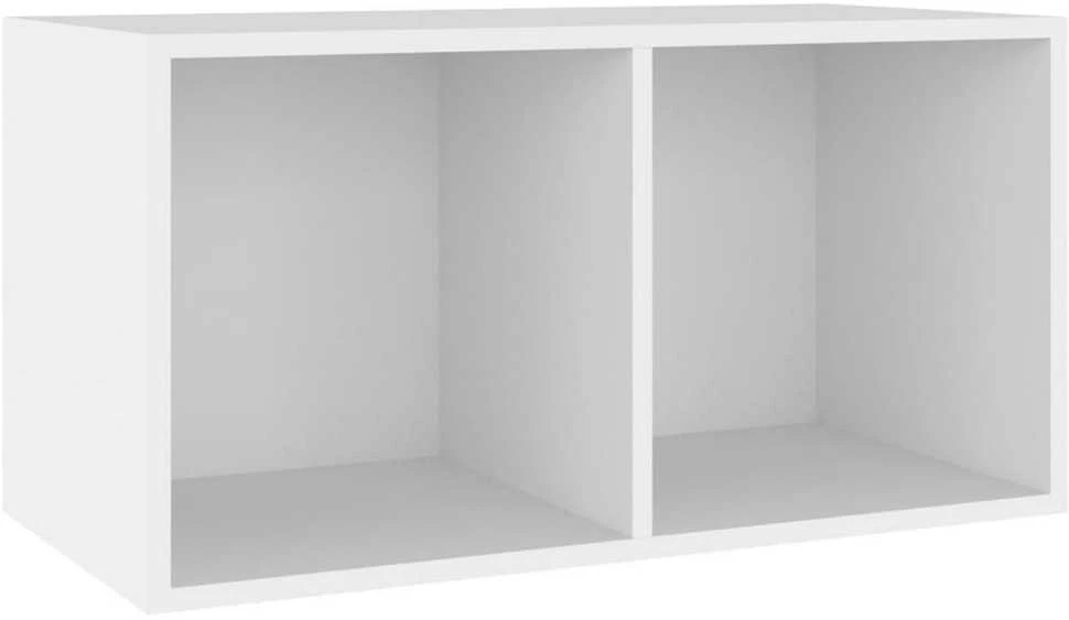 Dėžė vinilinėms plokštelėms, balta, 71x34x36cm, mediena