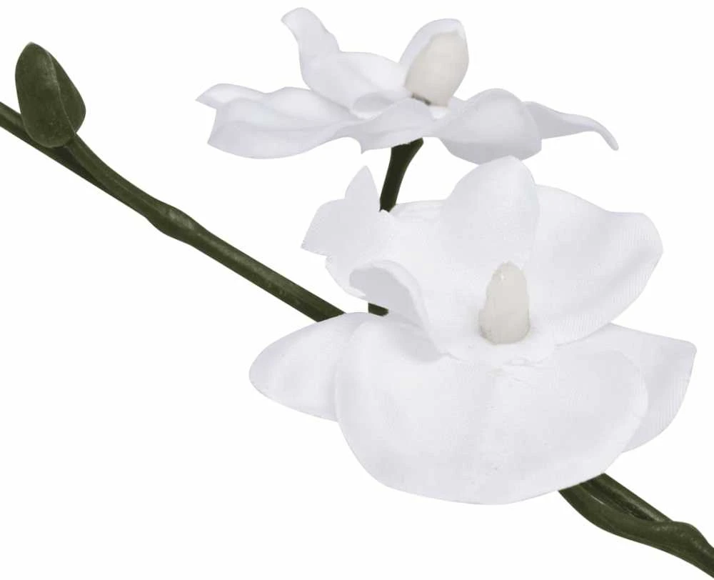 Dirbtinė orchidėja su vazonu, 30 cm, balta