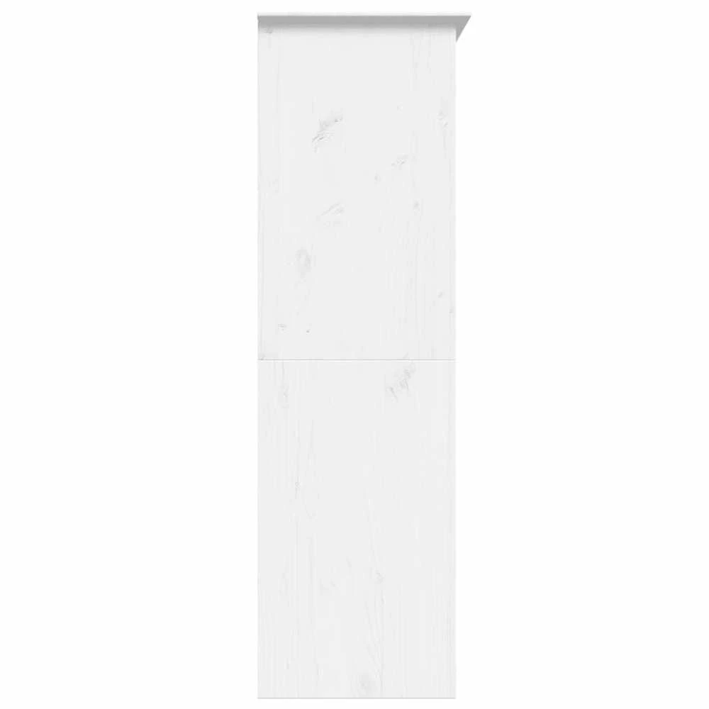 Drabužių spinta BODO, balta, 146x53,5x173 cm, pušies masyvas