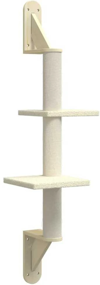 Draskyklė katėms su draskymo stovu, kreminė, 108cm