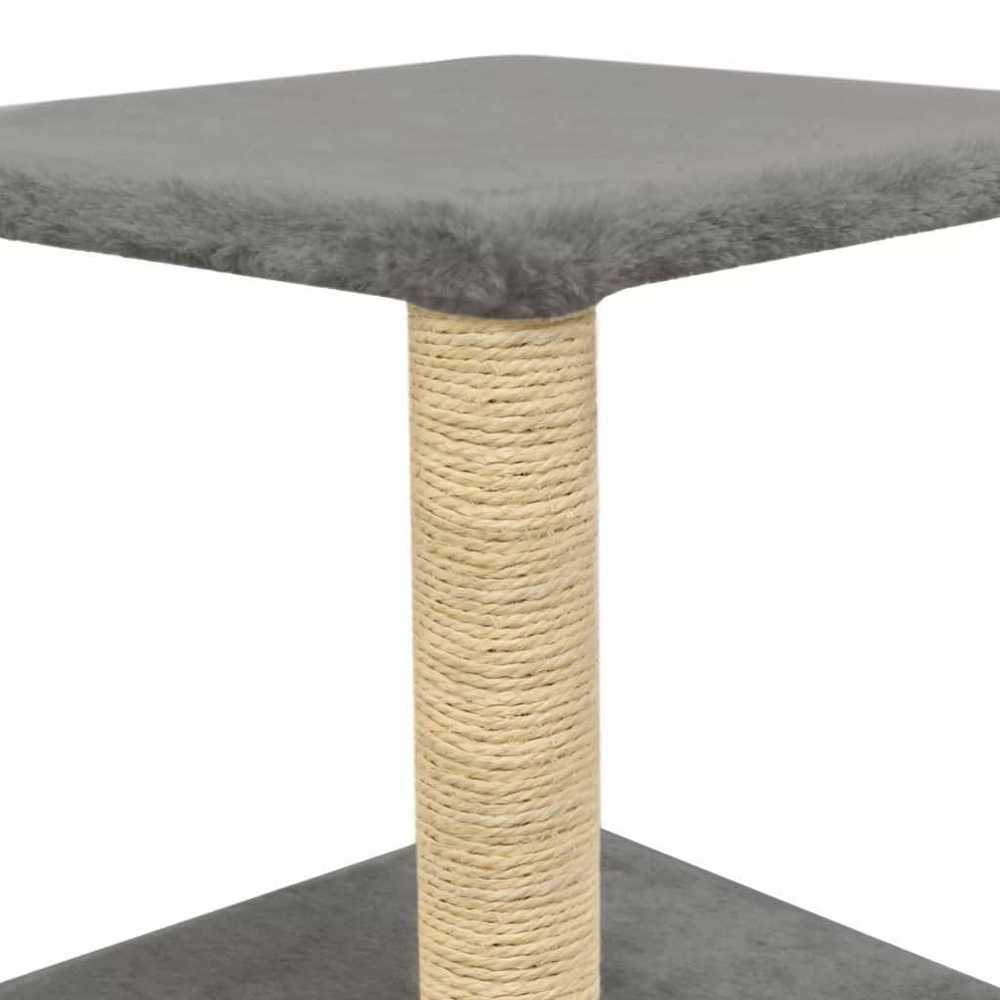 Draskyklė katėms su stovu iš sizalio, 55 cm, pilka