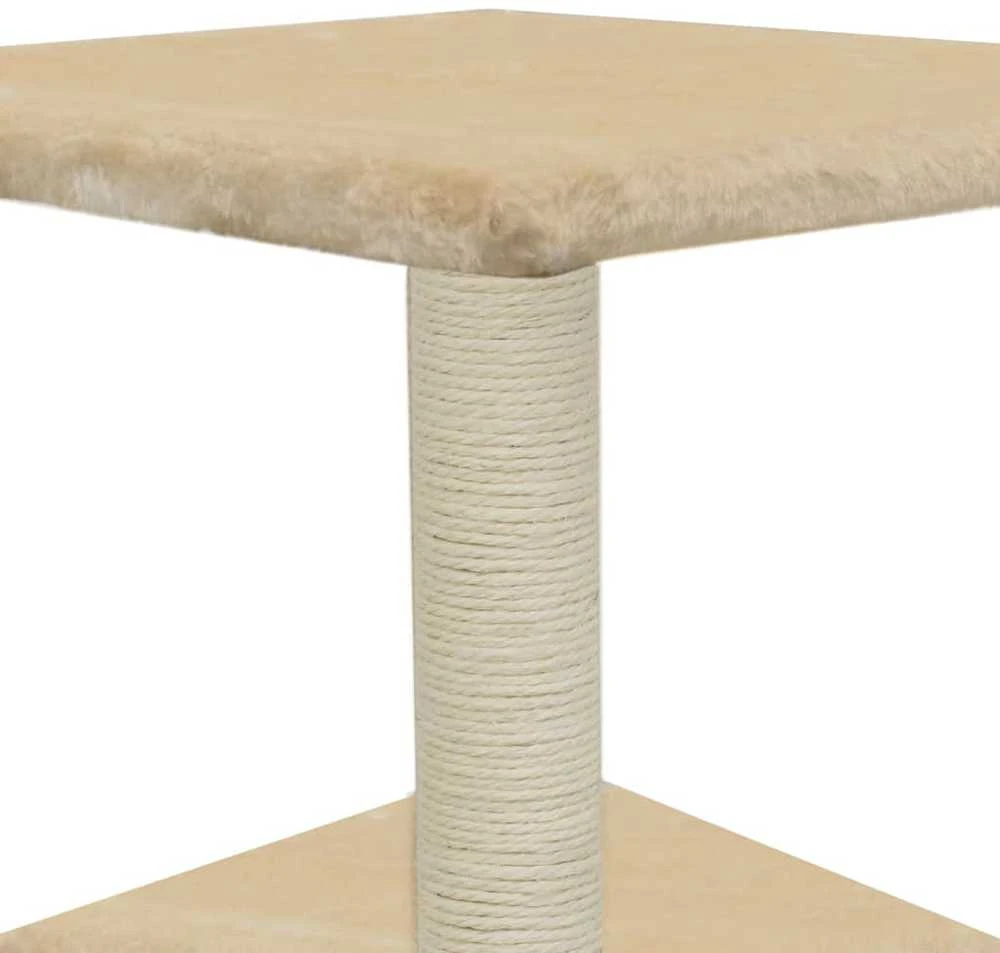 Draskyklė katėms su stovu iš sizalio, 55 cm, smėlio spalvos