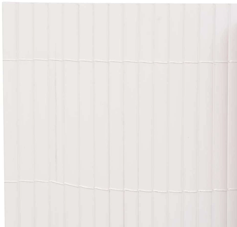 Dvipusė sodo tvora, baltos spalvos, 90x400cm