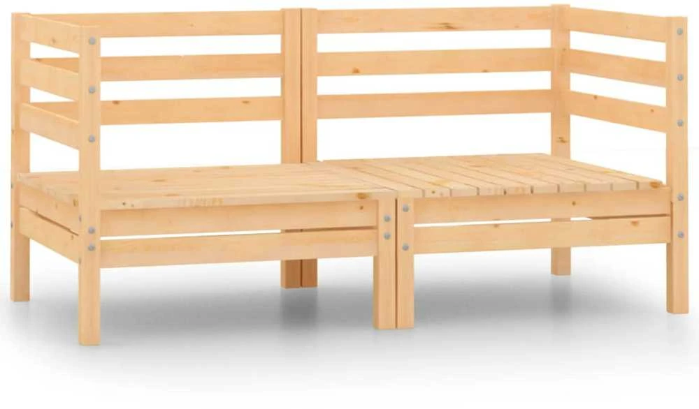Dvivietė sodo sofa, pušies medienos masyvas