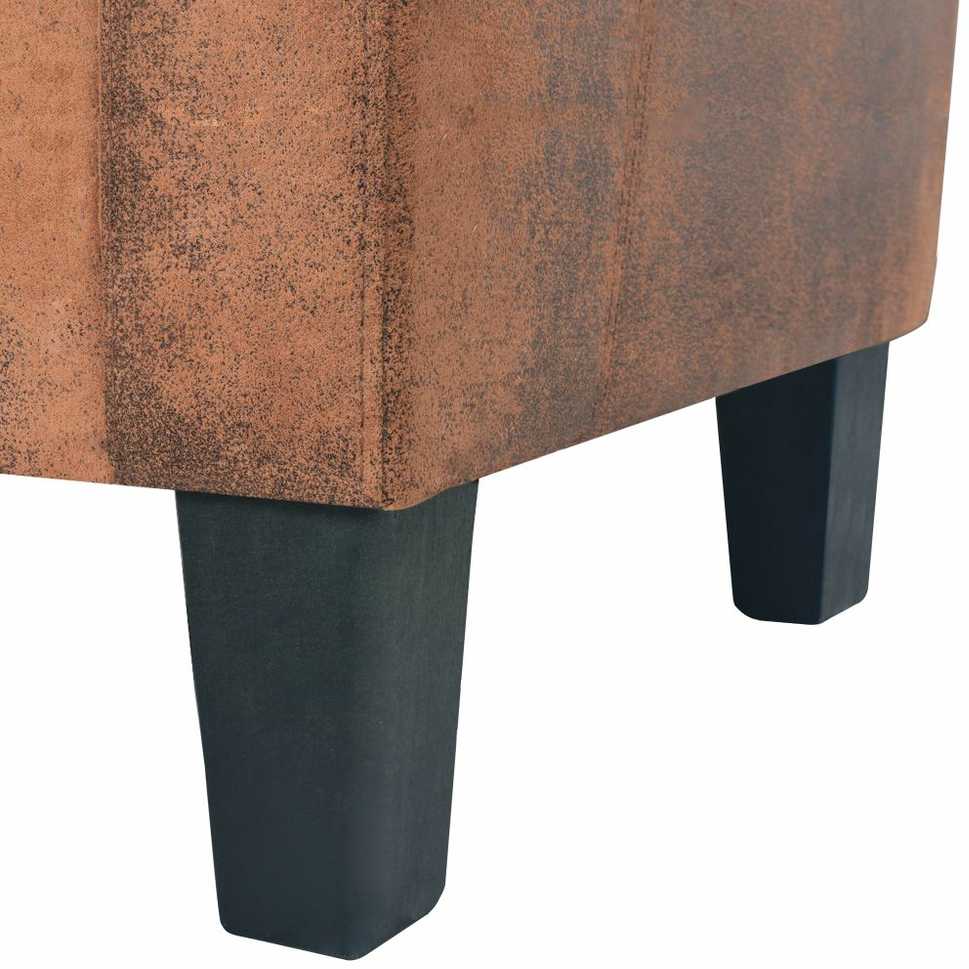 Dvivietė sofa, dirbtinė zomšos oda, ruda